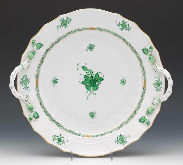 HEREND PORCELAIN CHINESE GREEN BOUQUET