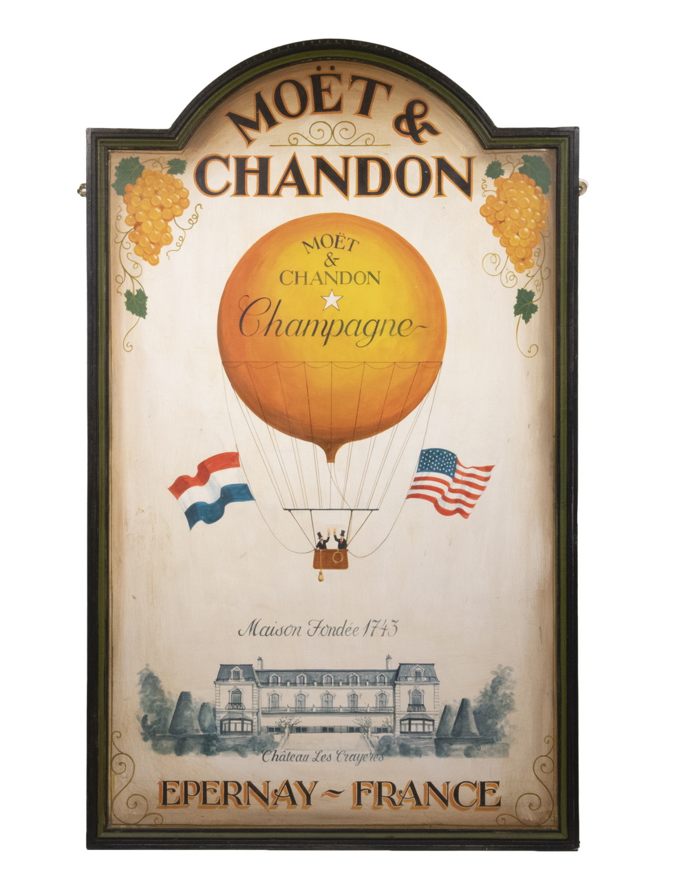 LARGE MOET & CHANDON SIGN WITH BALLOON,
