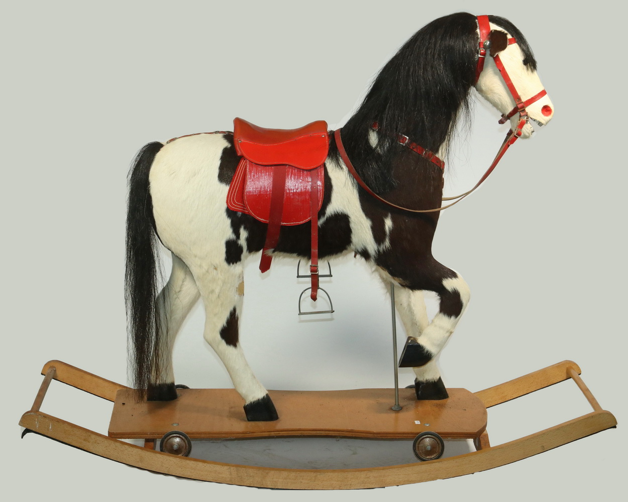 PLATFORM ROCKING HORSE Large Mid 20th 2b296b