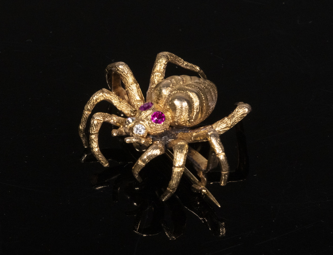 GOLD SPIDER FORM PENDANT BROOCH 2b29b7