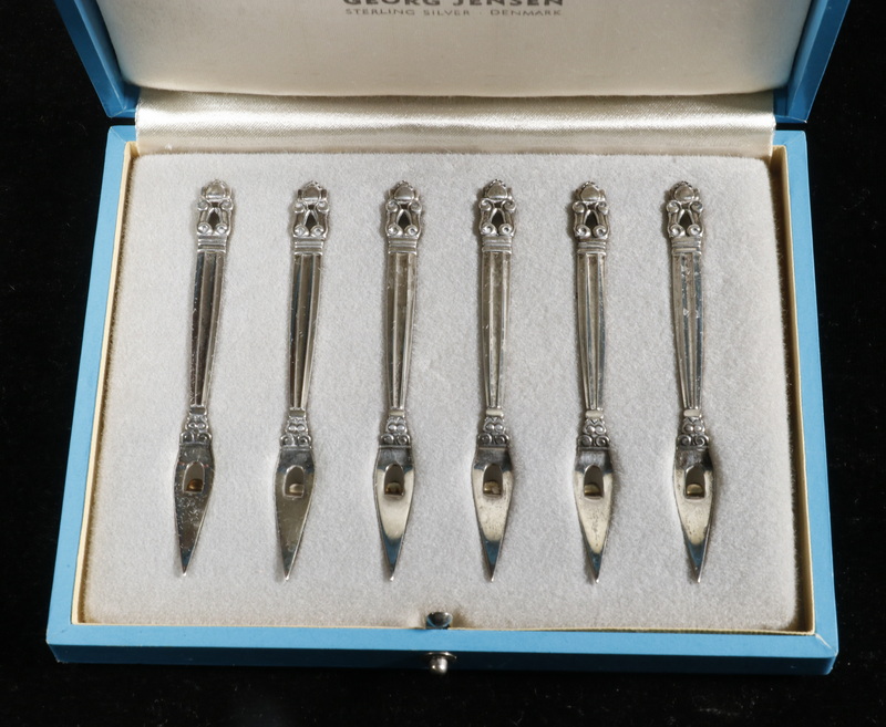 CASED SET OF GEORG JENSEN SILVER