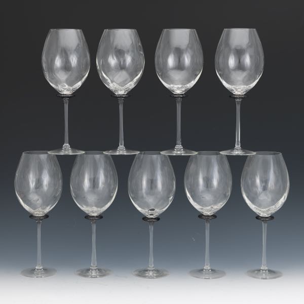 SET OF NINE OPTICAL ART GLASS AND 2b2b27