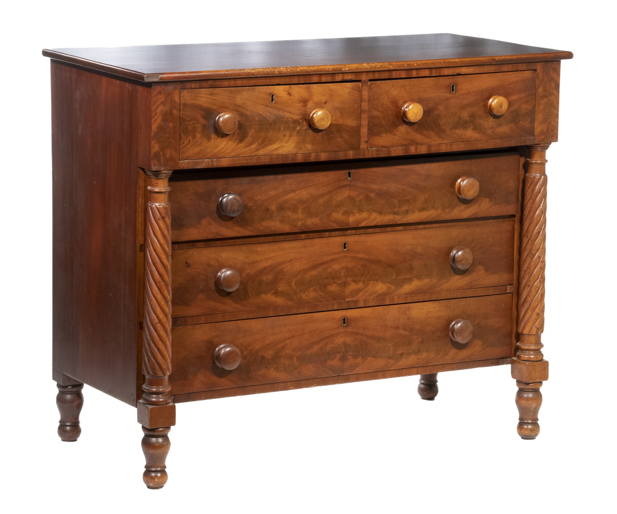 AMERICAN EMPIRE MAHOGANY CHEST 2b2b66