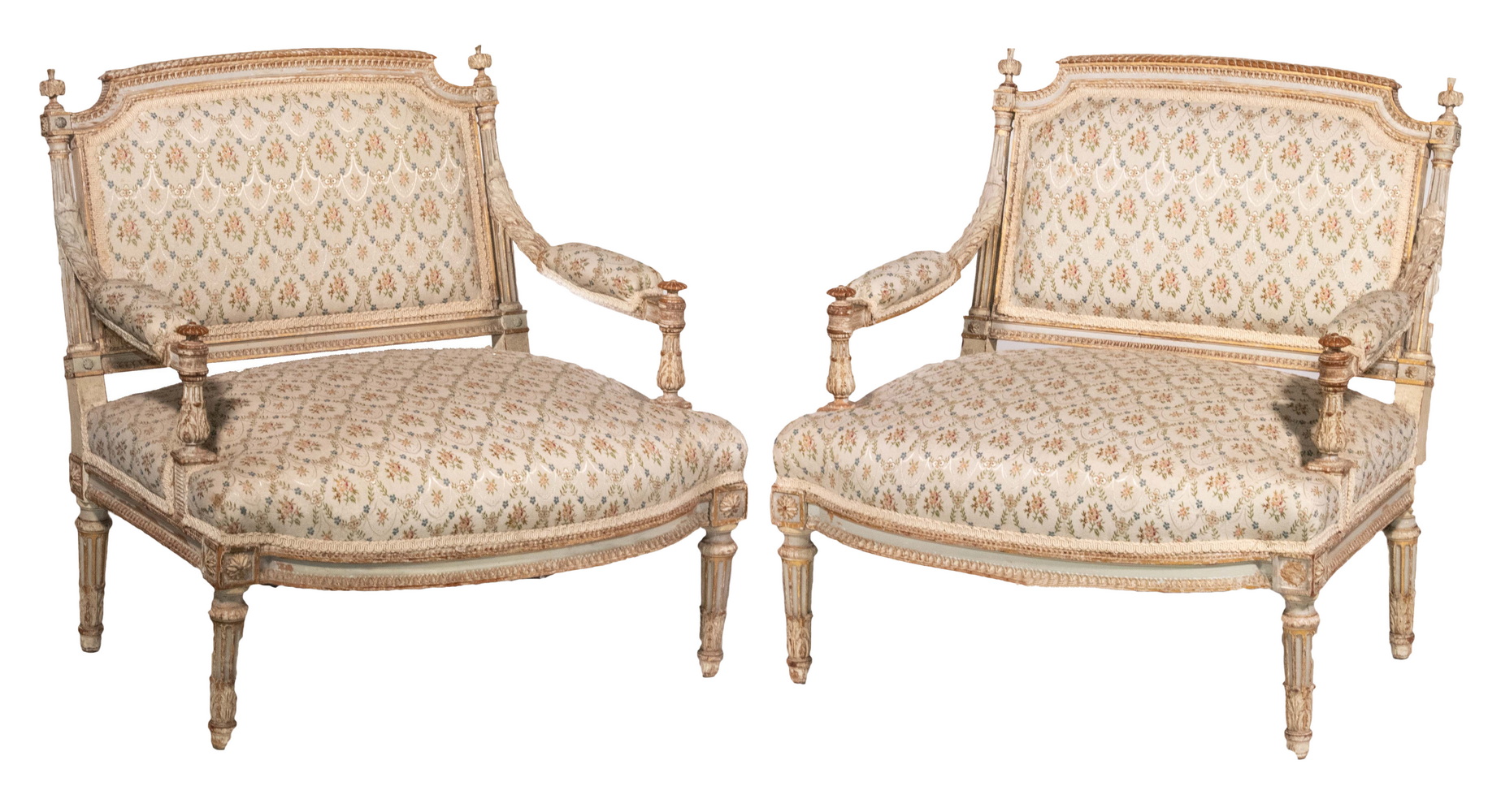 PR LOUIS XVI STYLE ARMCHAIRS Pair 2b2bb2