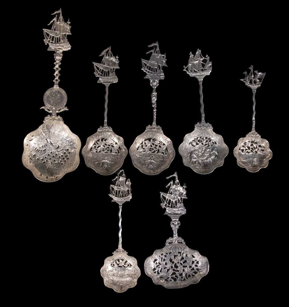 CONTINENTAL SILVER SIFTER SPOONS