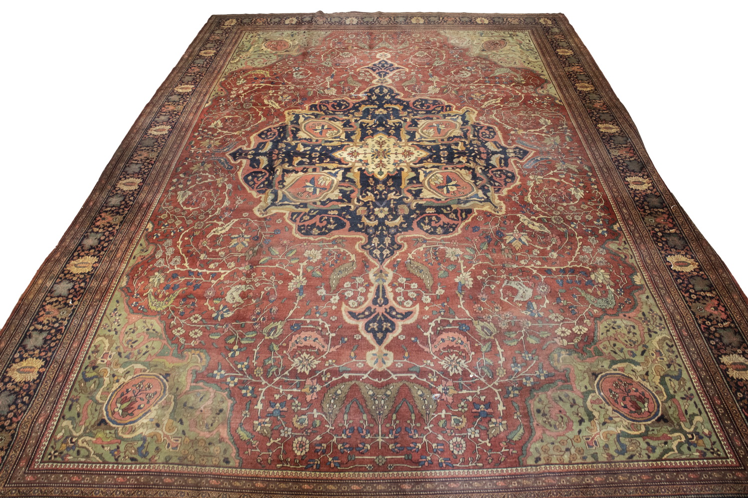 19TH C PERSIAN FARAHAN RUG 11 3  2b2c8f