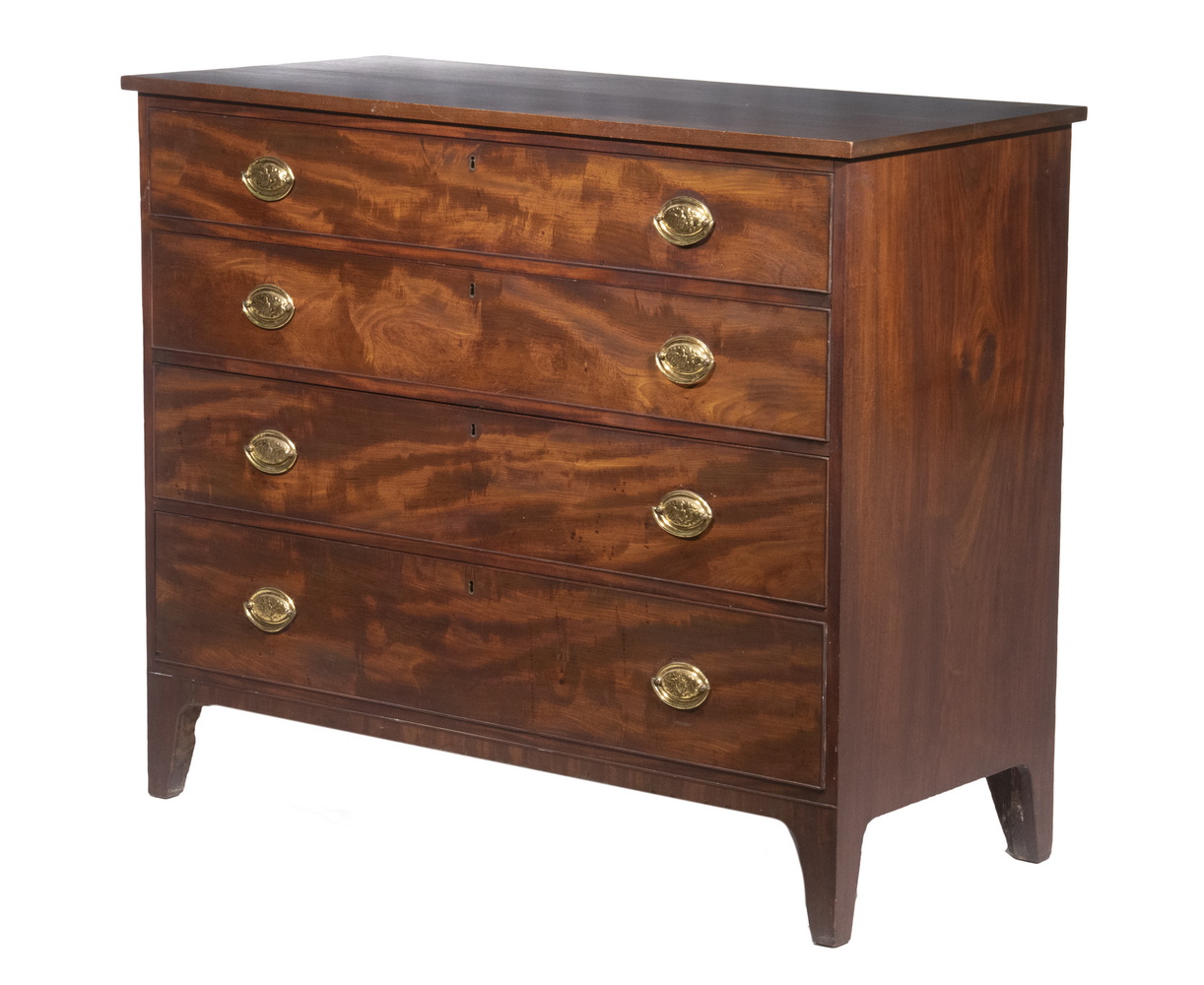 AMERICAN FOUR DRAWER HEPPLEWHITE DRESSER