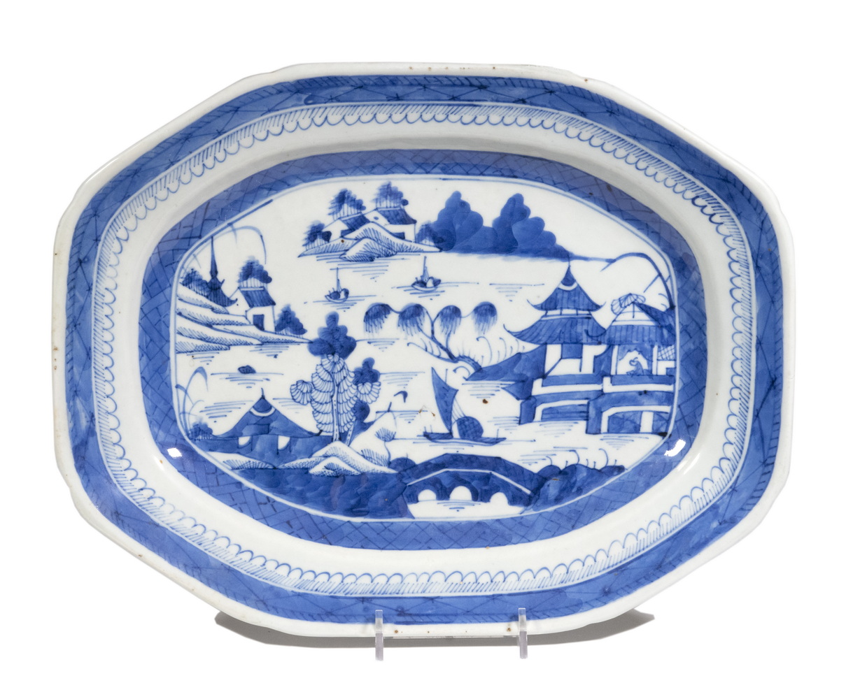 BLUE WHITE CANTON PLATTER 19th 2b2c9f