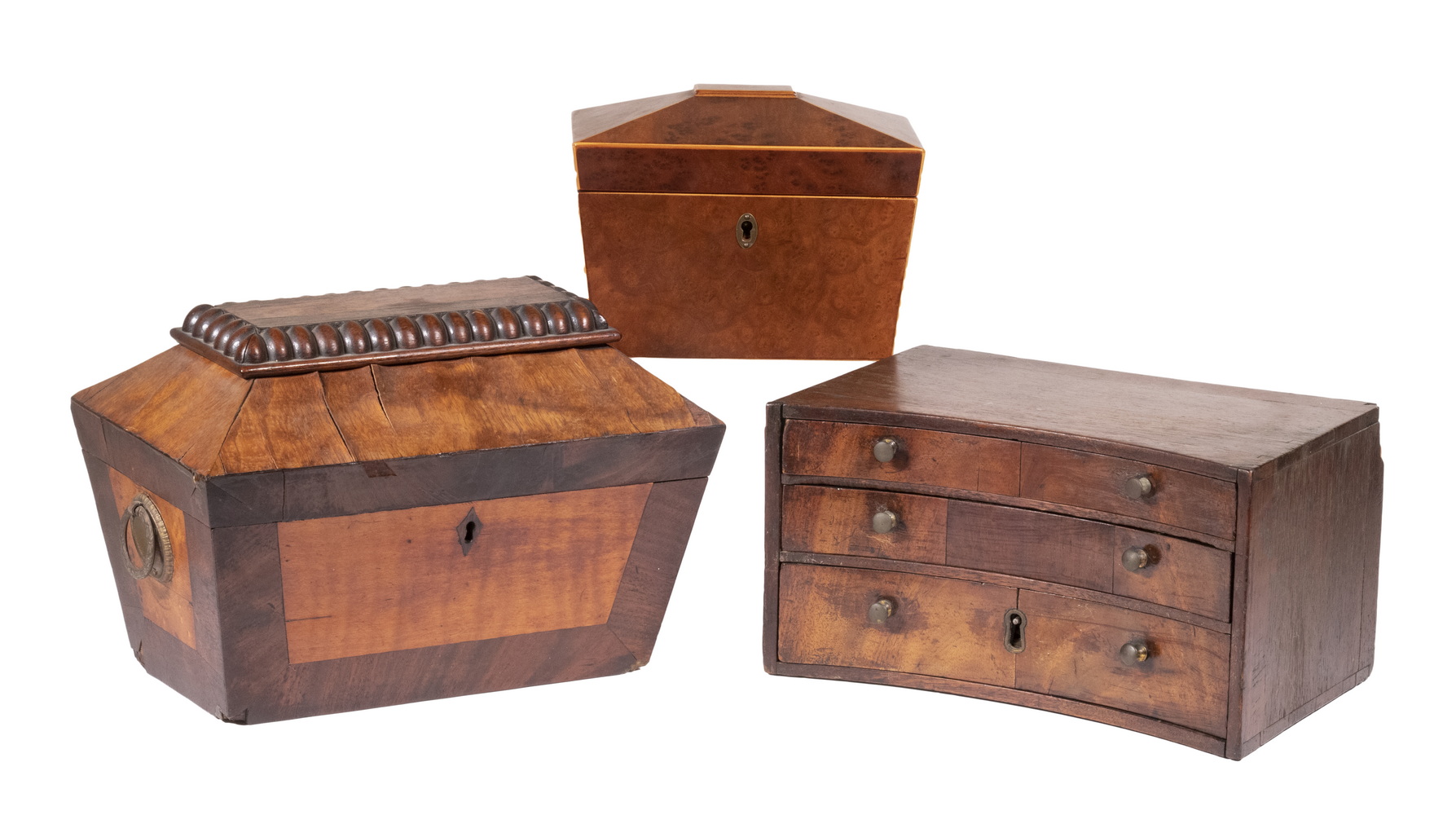  3 WOODEN BOXES Including Early 2b2d25