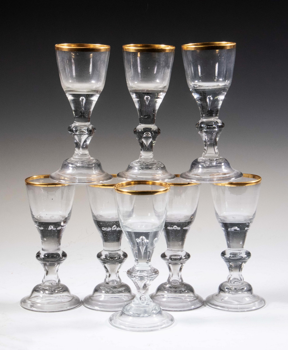 18TH C GERMAN HESSEN GLASS GOBLETS 2b2d5b