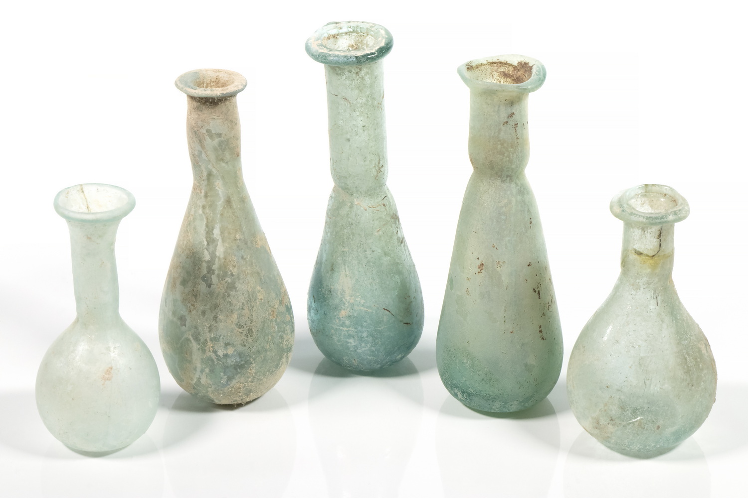  5 ANCIENT ROMAN GLASS BOTTLES 2b2d70