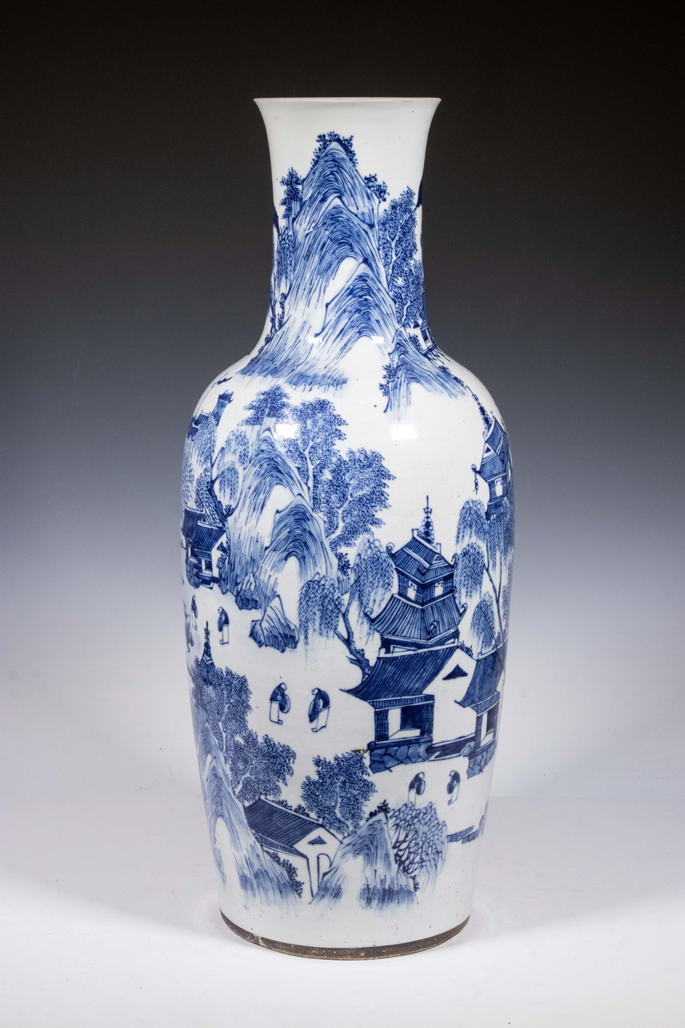 CHINESE FLOOR VASE Large Blue and 2b2d90
