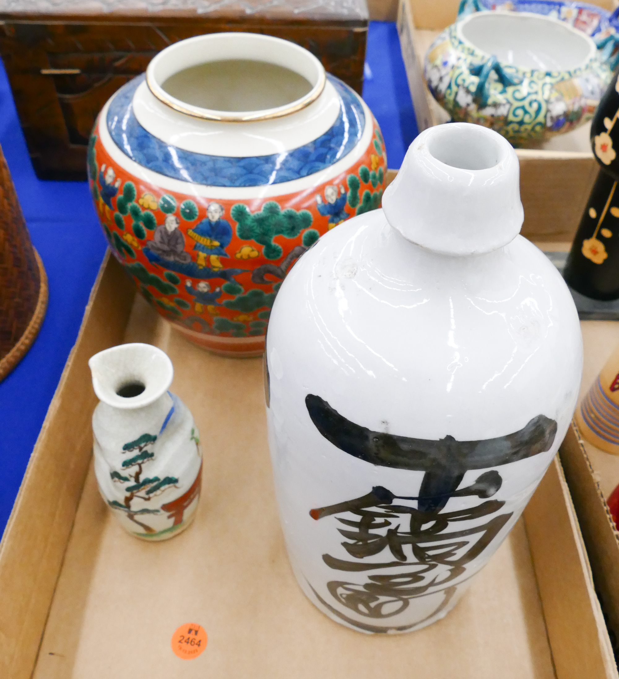 Box Japanese Porcelain Sake Bottles