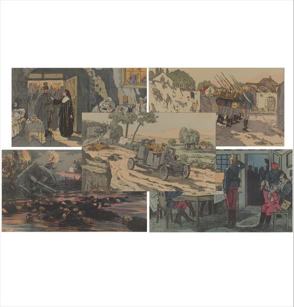 FRENCH WWI LITHOGRAPHS 11 x 16 2b07d3