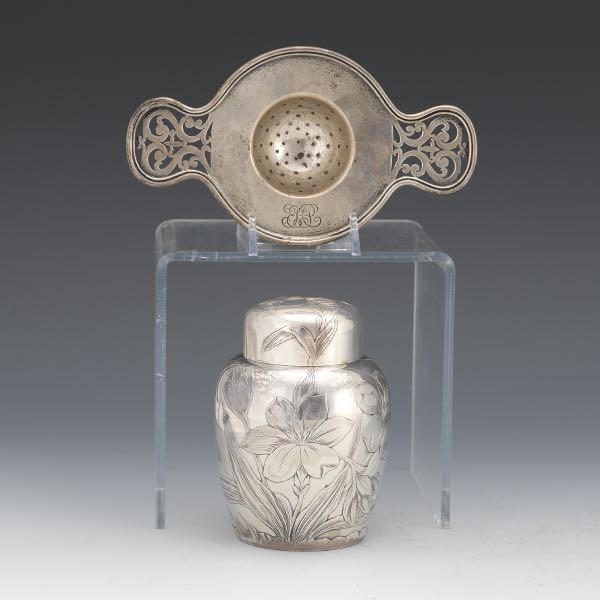 GORHAM ART NOUVEAU STERLING TEA CADDY