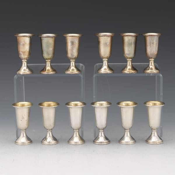 STERLING SILVER CORDIALS, SET OF