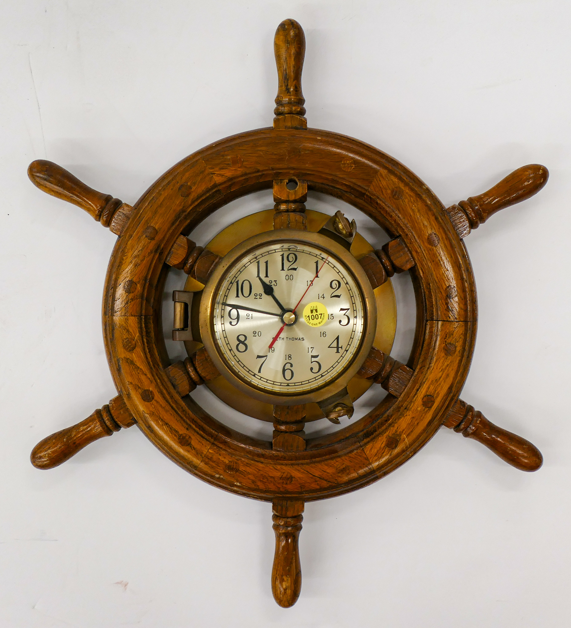 Seth Thomas Wood Wheel Clock  2b0915