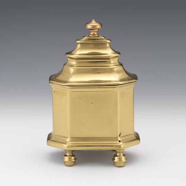 CONTINENTAL BRASS TOBACCO BOX  2b0925