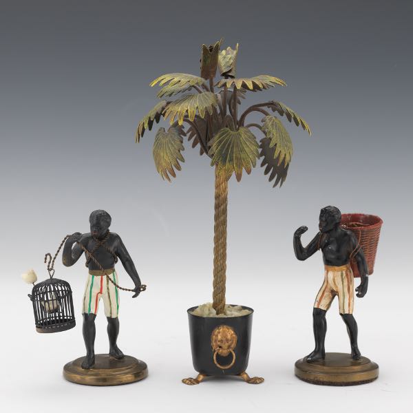 ANTIQUE COLD PAINTED METAL BLACKAMOOR 2b0953