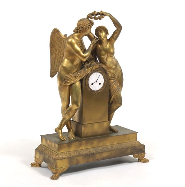 BRONZE FIGURAL CLOCK CIRCA 1870