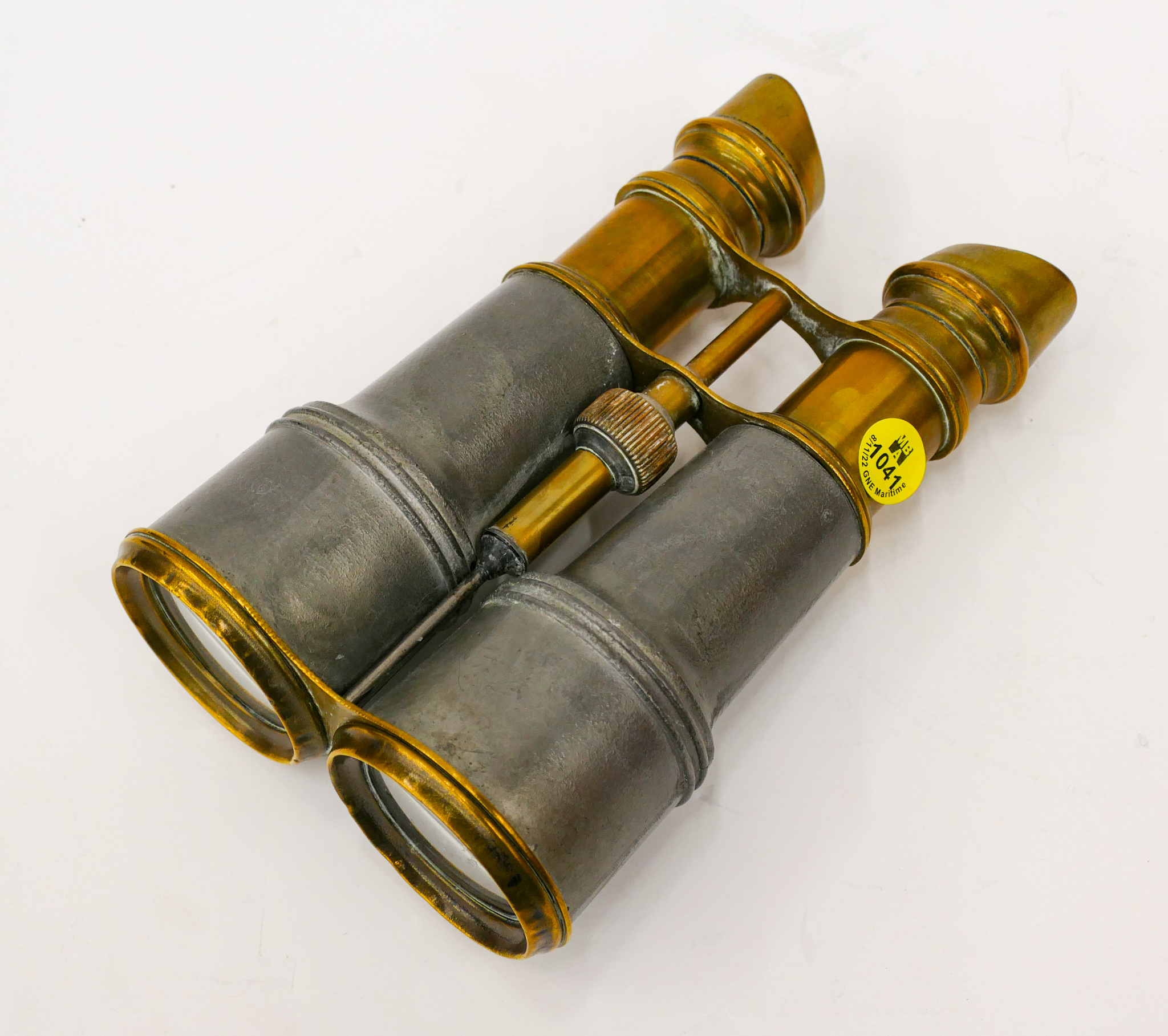 Antique Army Navy Brass Binoculars 2b0990