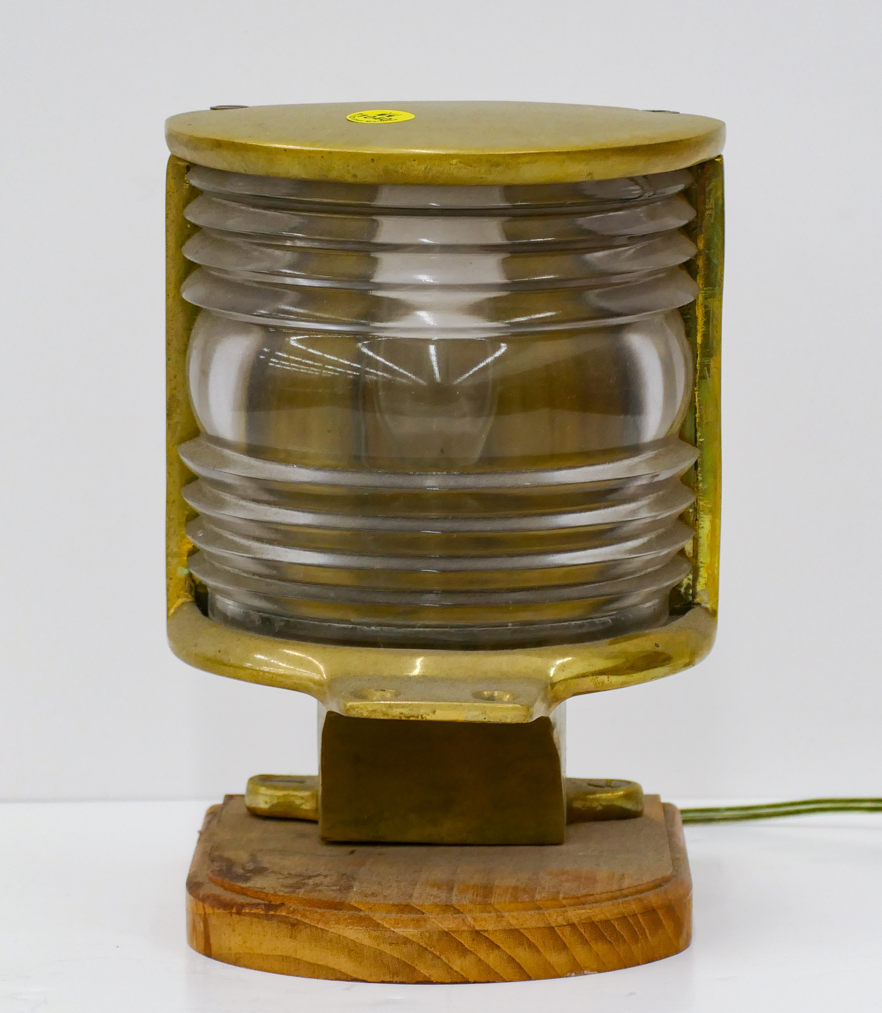 Mounted Clear Brass Nautical Lamp