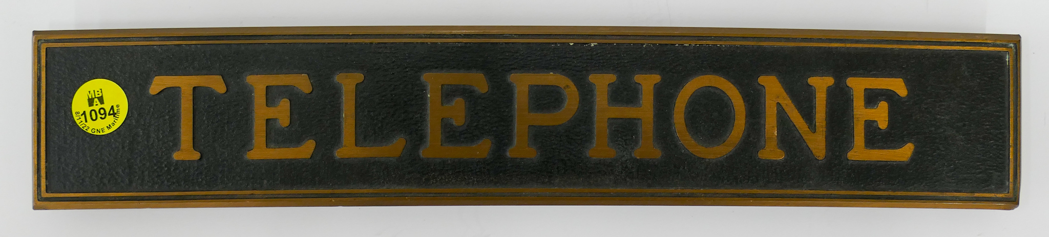 Antique Telephone Booth Sign 13.5