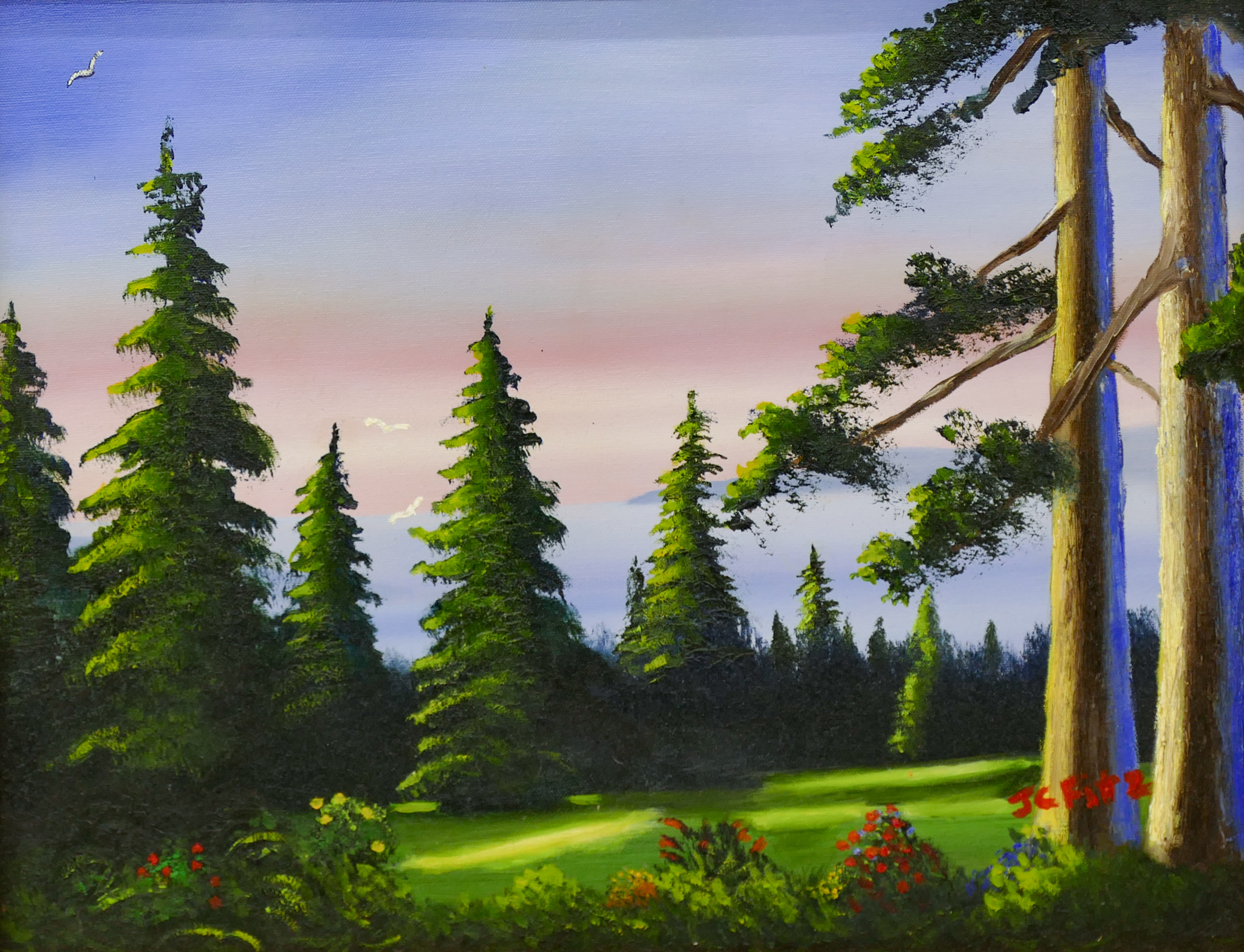 Summer Landscape Oil on Canvas 2b09fc