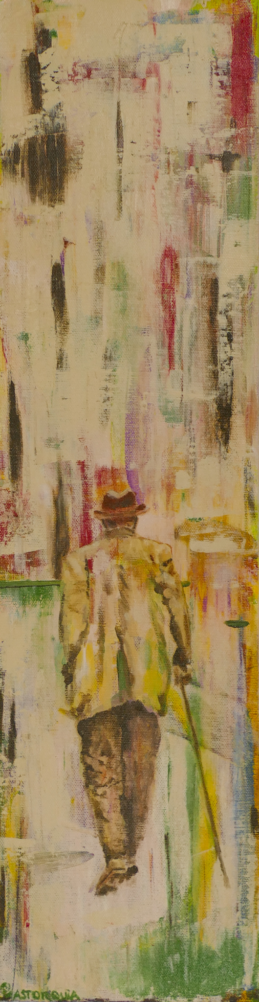  Walking Man Abstraction Signed 2b0a14