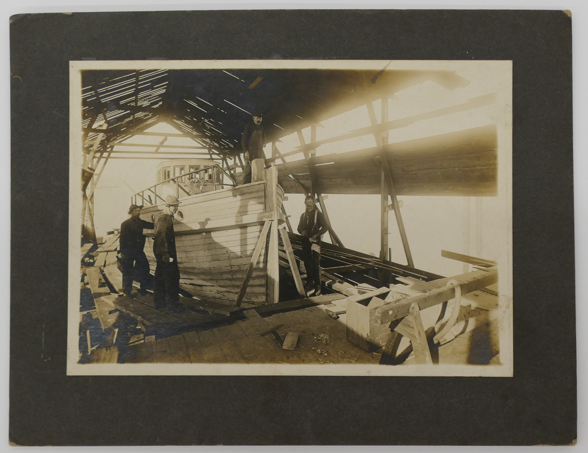 Antique Tacoma Boatyard Photograph Image