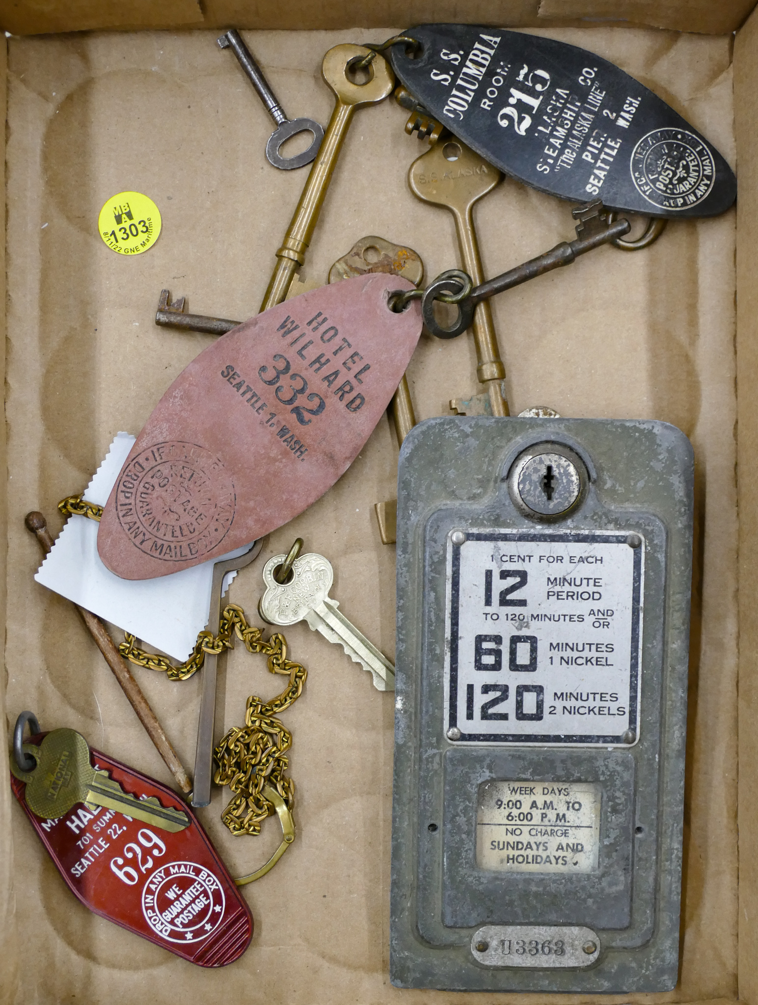 Box Old Seattle Hotel Keys