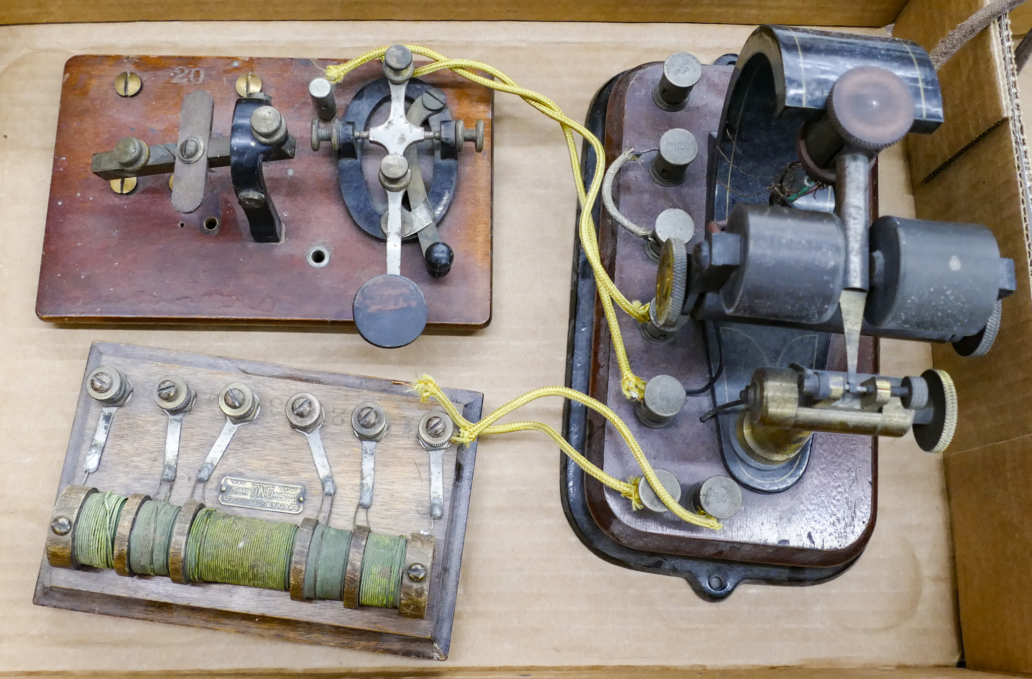 Antique 3pc Morse Code Setup