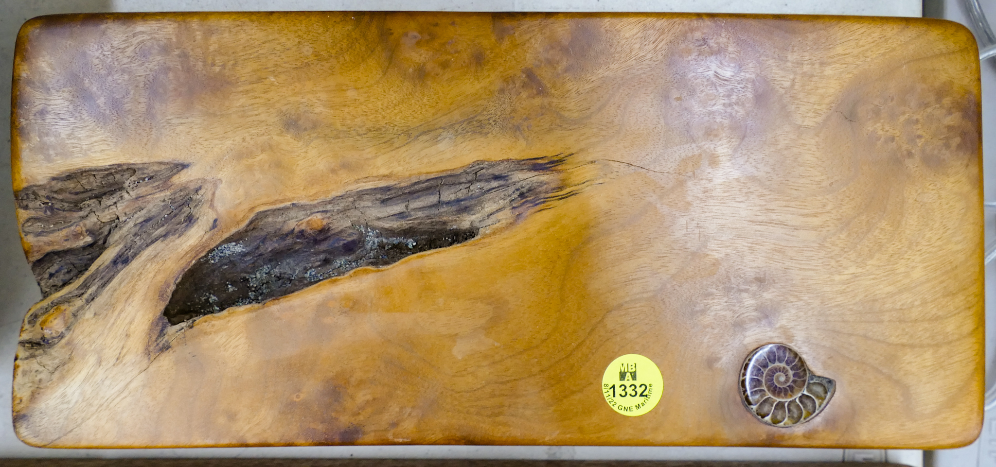 Shell Inlaid Wood Panel 12''