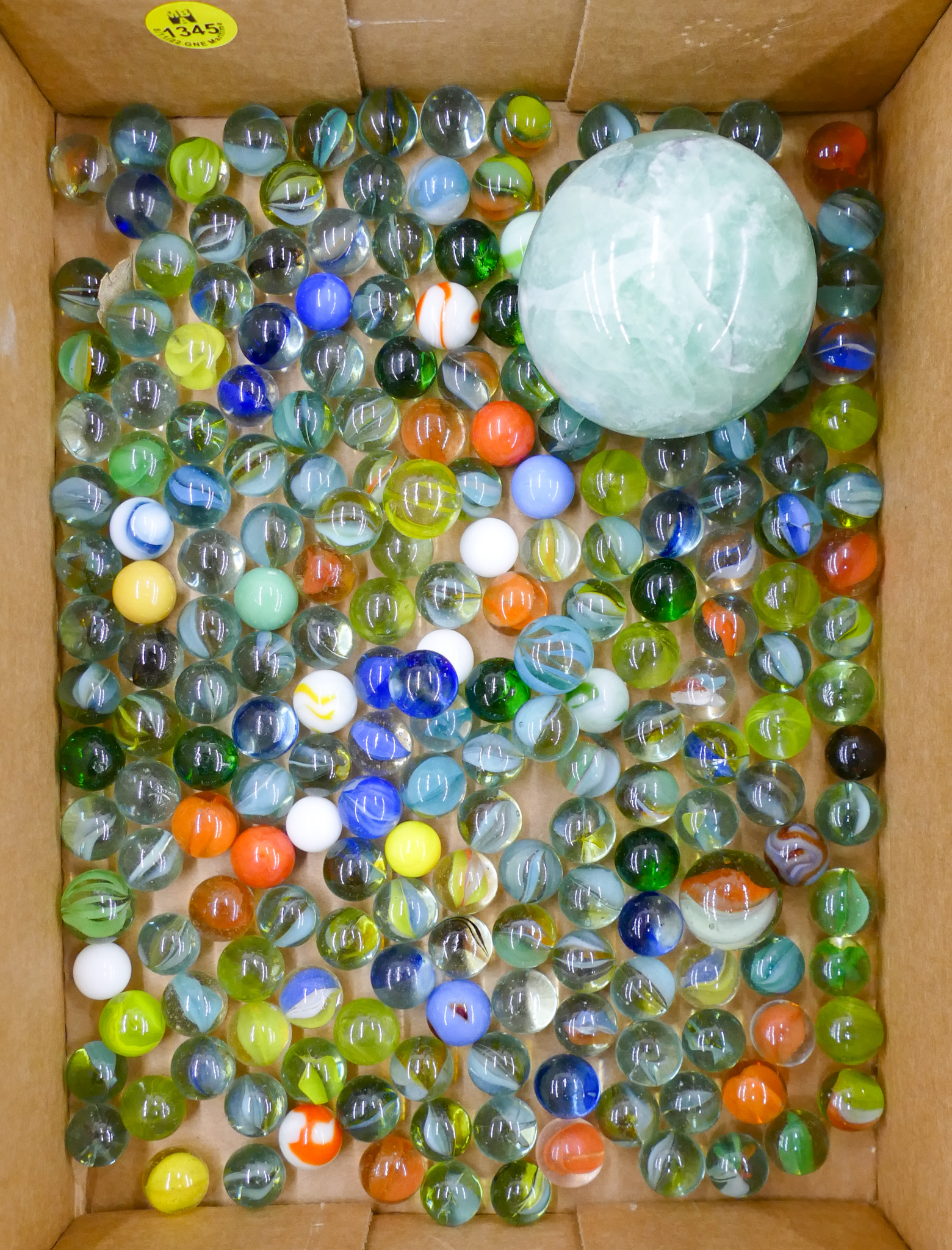 Box Old Marbles Etc.
