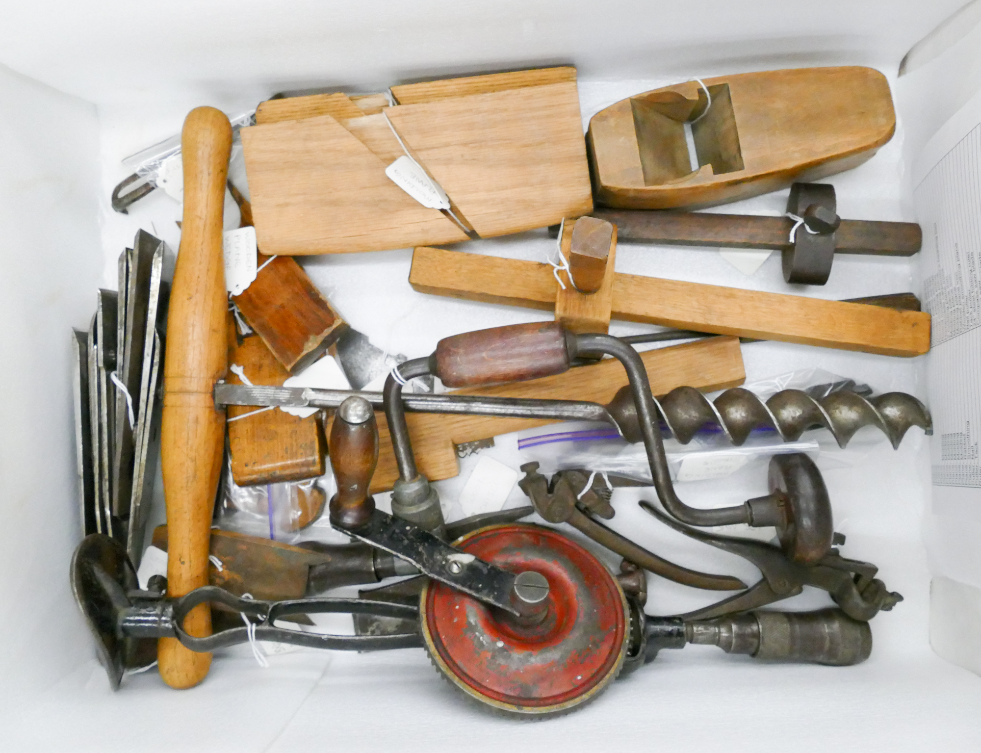 Box Antique Woodworking Tools Etc
