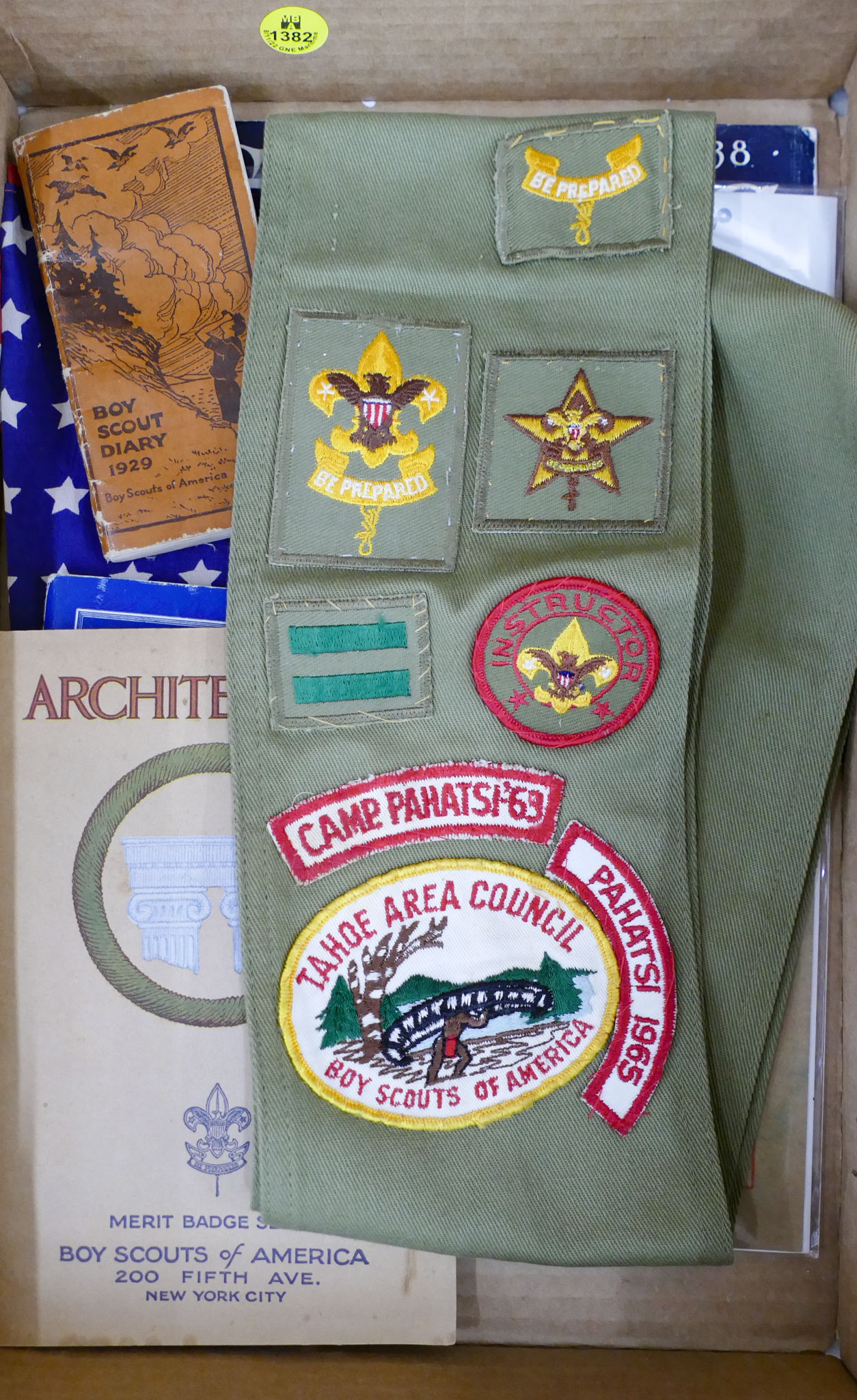 Antique Box Boy Scout Papers & Sash