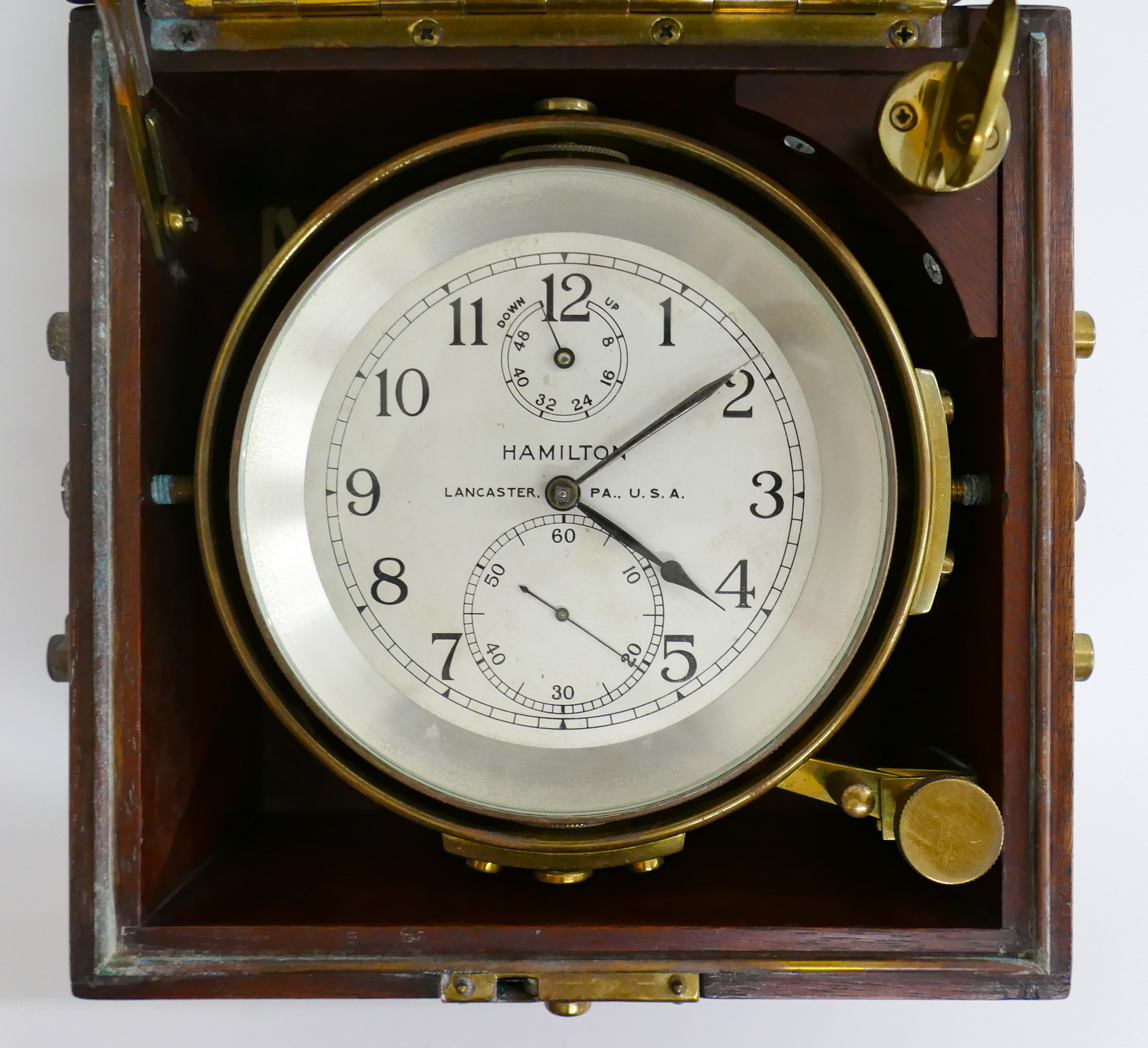 Hamilton Ships Chronometer Case Clock