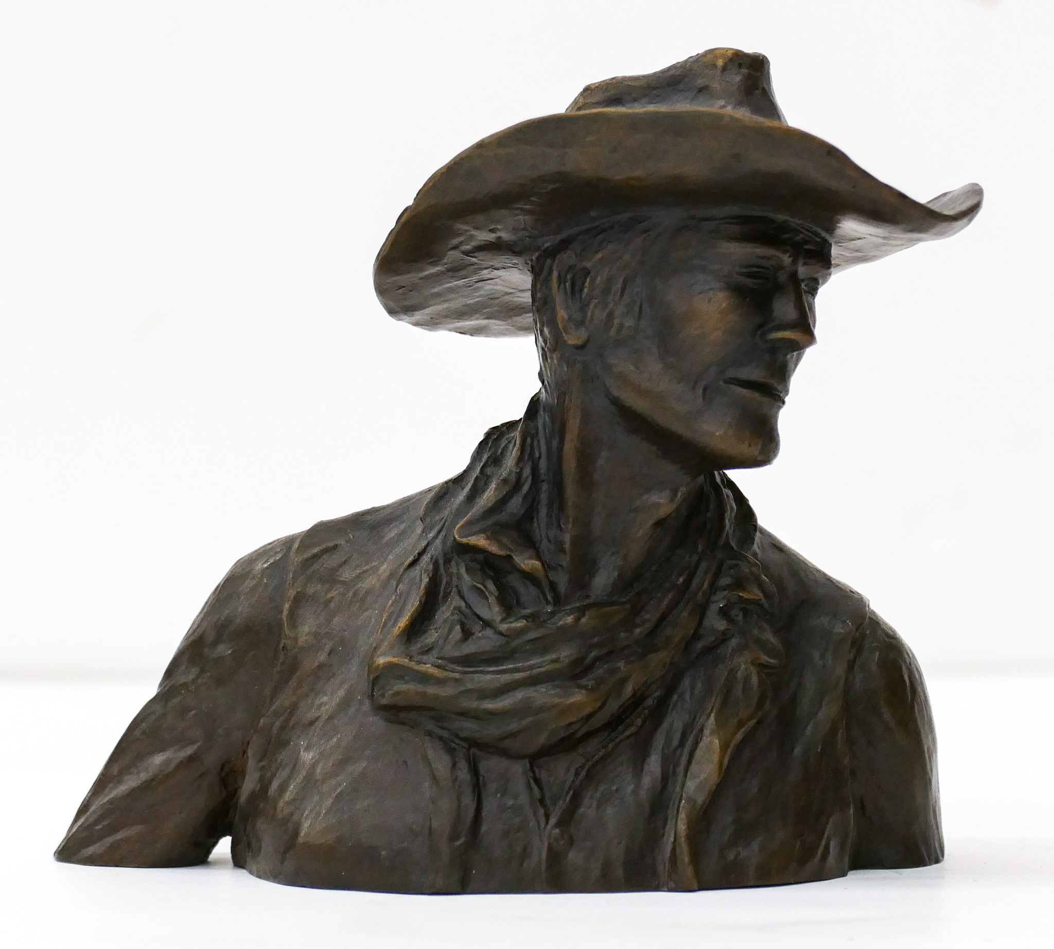 Cowboy Bust Bronze Sculpture 5''