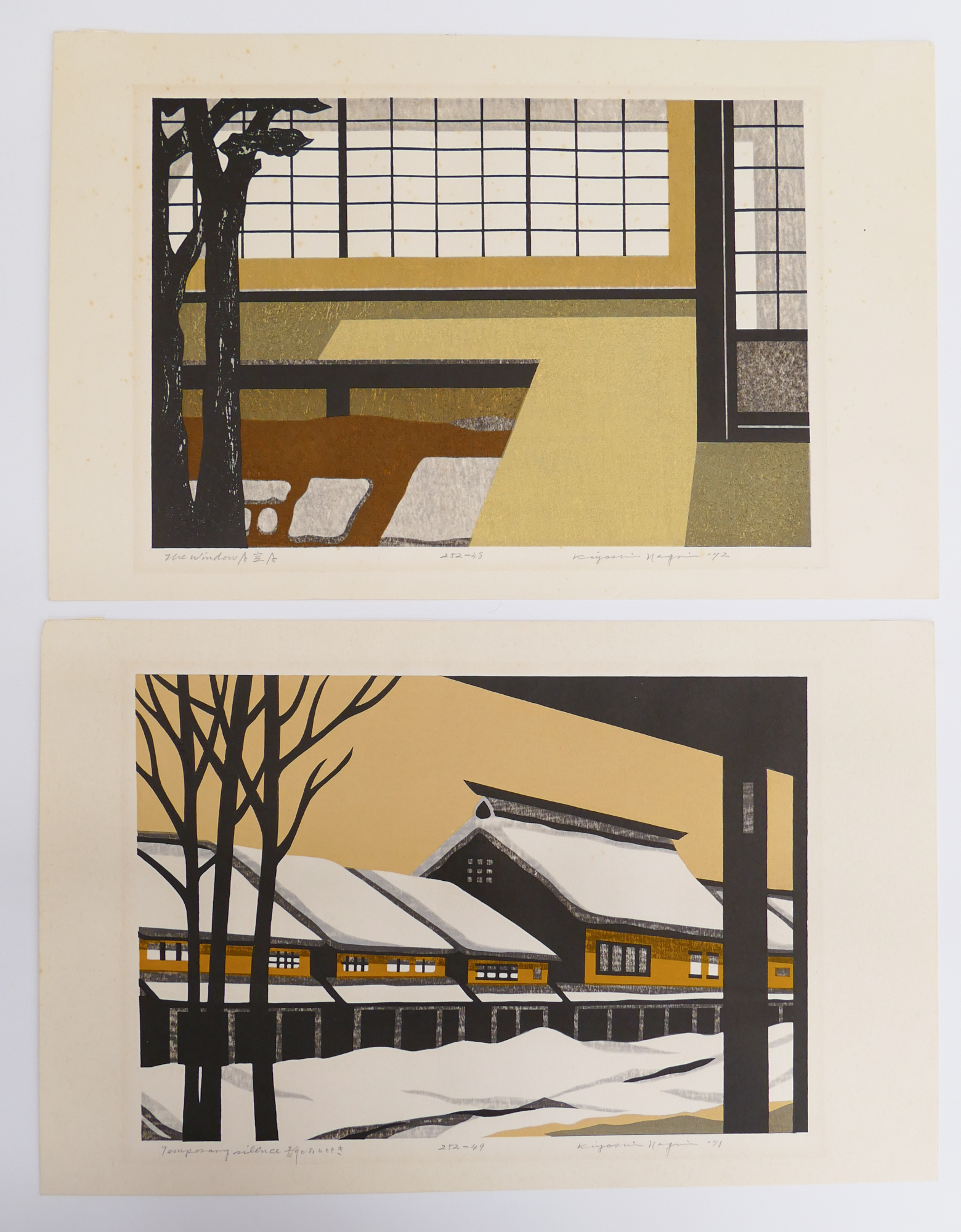 2pc Kiyoshi Nagai (Japanese 1911-1984)