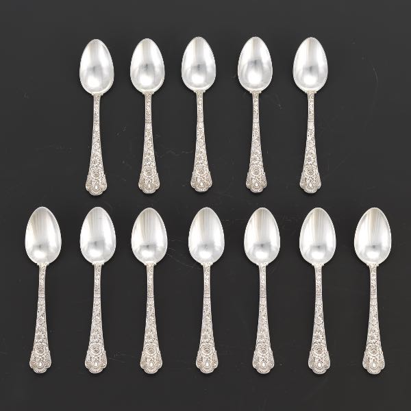 GORHAM TEASPOONS, "CLUNY" PATTERN