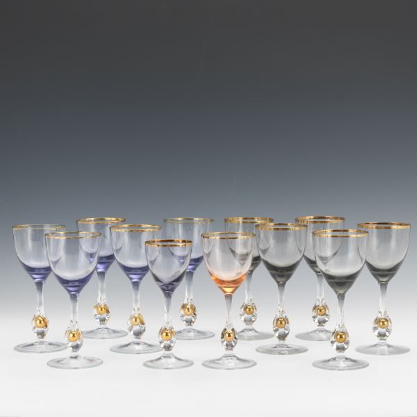 CRYSTAL WINE GLASSES SET OF TWELVE 2b0c72
