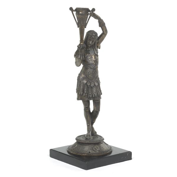 EGYPTIAN REVIVAL PATINATED METAL FIGURAL