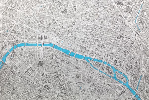 "PLAN DE PARIS à VOL D'OISEAU"