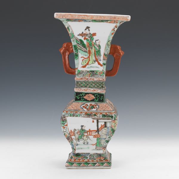 CHINESE FAMILLE VERTE VASE 14  2b0cc0