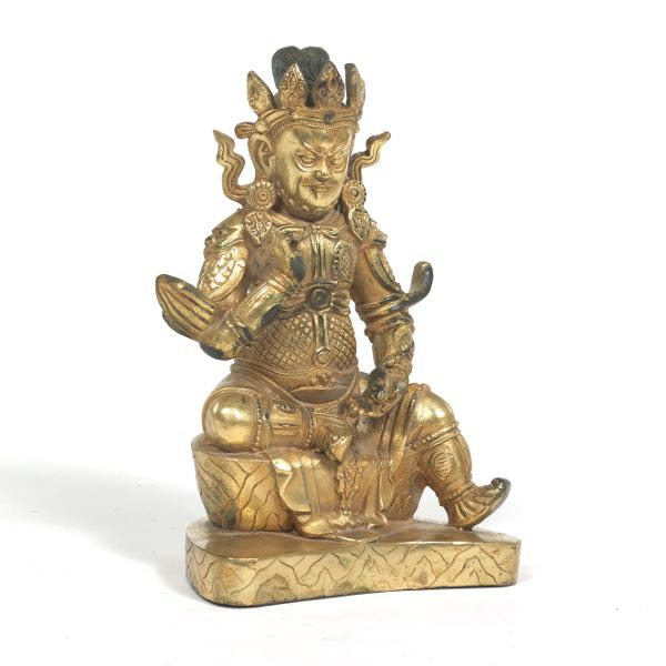 ANTIQUE TIBETAN GILT BRONZE SCULPTURE