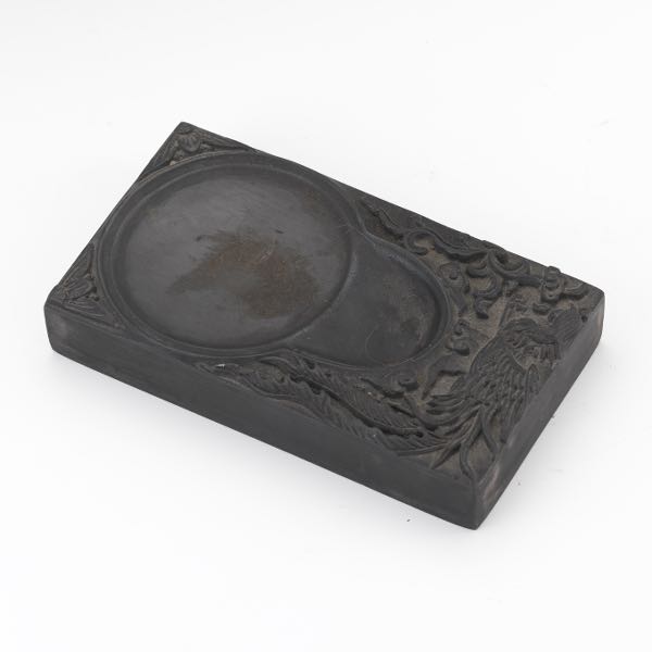 CHINESE CARVED "PHOENIX" INK STONE,