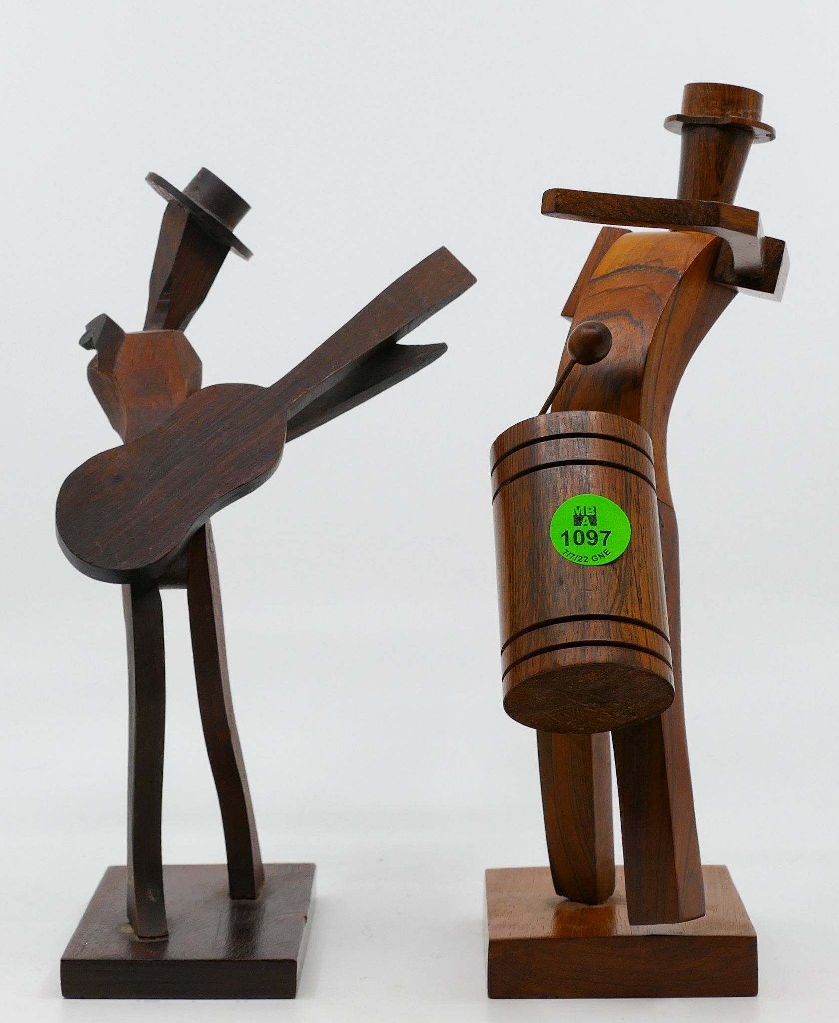 2pc Art Deco Rosewood Musician 2b0da1