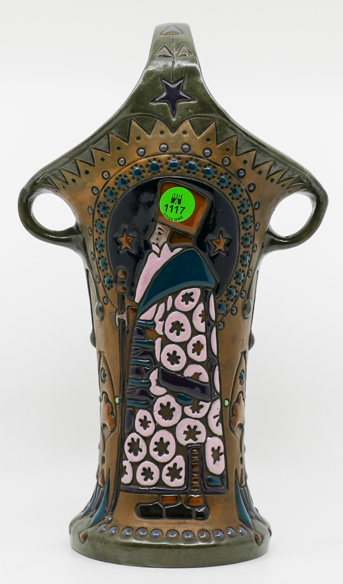 Turn Teplitz Art Nouveau Handled Vase