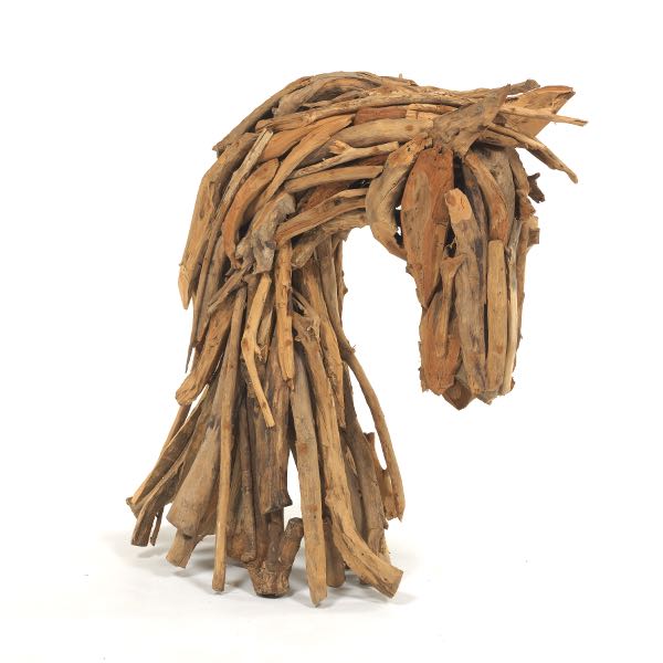 DRIFTWOOD HORSE HEAD SCULPTURE