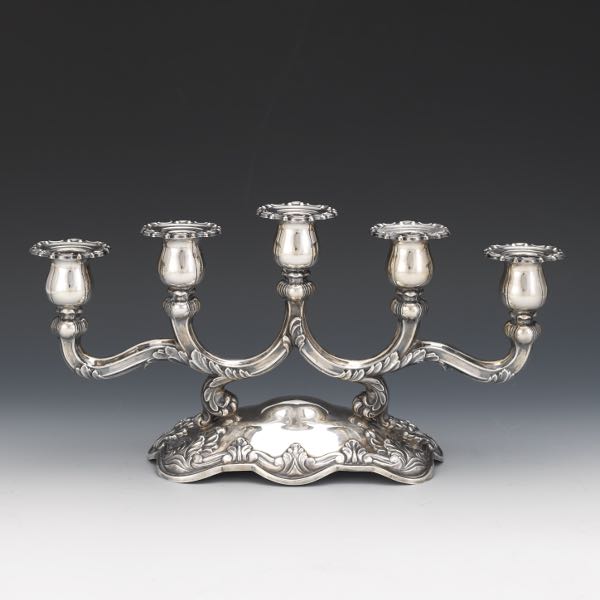 SILVER FIVE-CANDLE CANDELABRUM